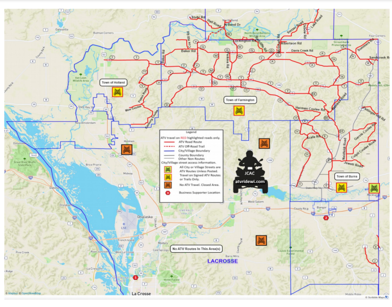 La Crosse ATV Trail map